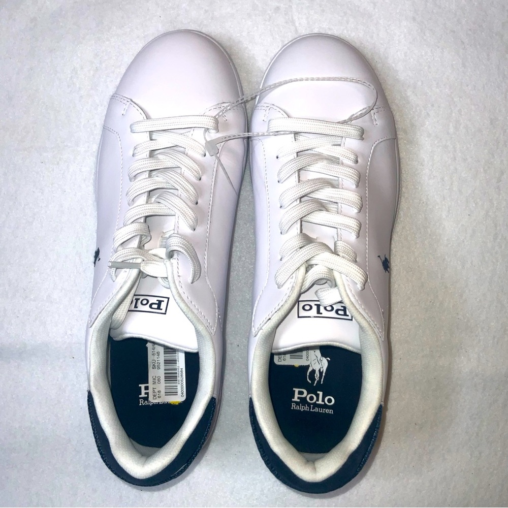 Polo Ralph Lauren Men’s Heritage Court lll Leather Sneaker Size 10 - Picture 4 of 14